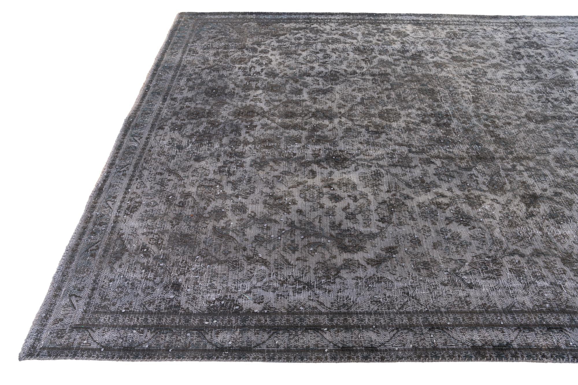 7' x 10' 4 Hand Knotted Ultra Vintage Persian Wool Rug