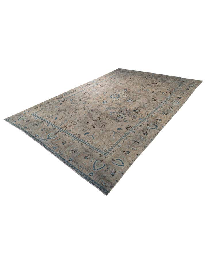 8' 5 x 13' Hand Knotted Ultra Vintage Persian Wool Rug