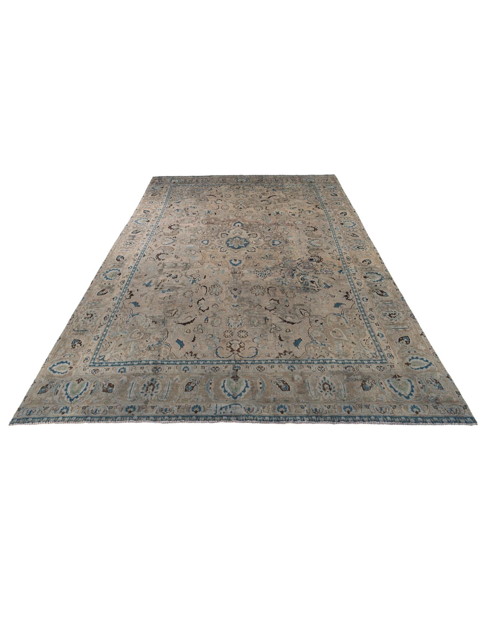 8' 5 x 13' Hand Knotted Ultra Vintage Persian Wool Rug