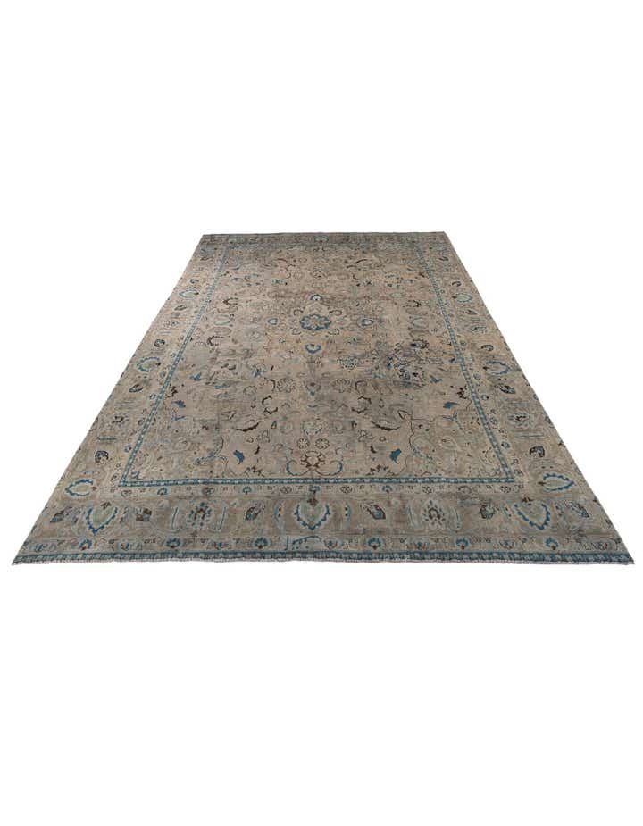 8' 5 x 13' Hand Knotted Ultra Vintage Persian Wool Rug