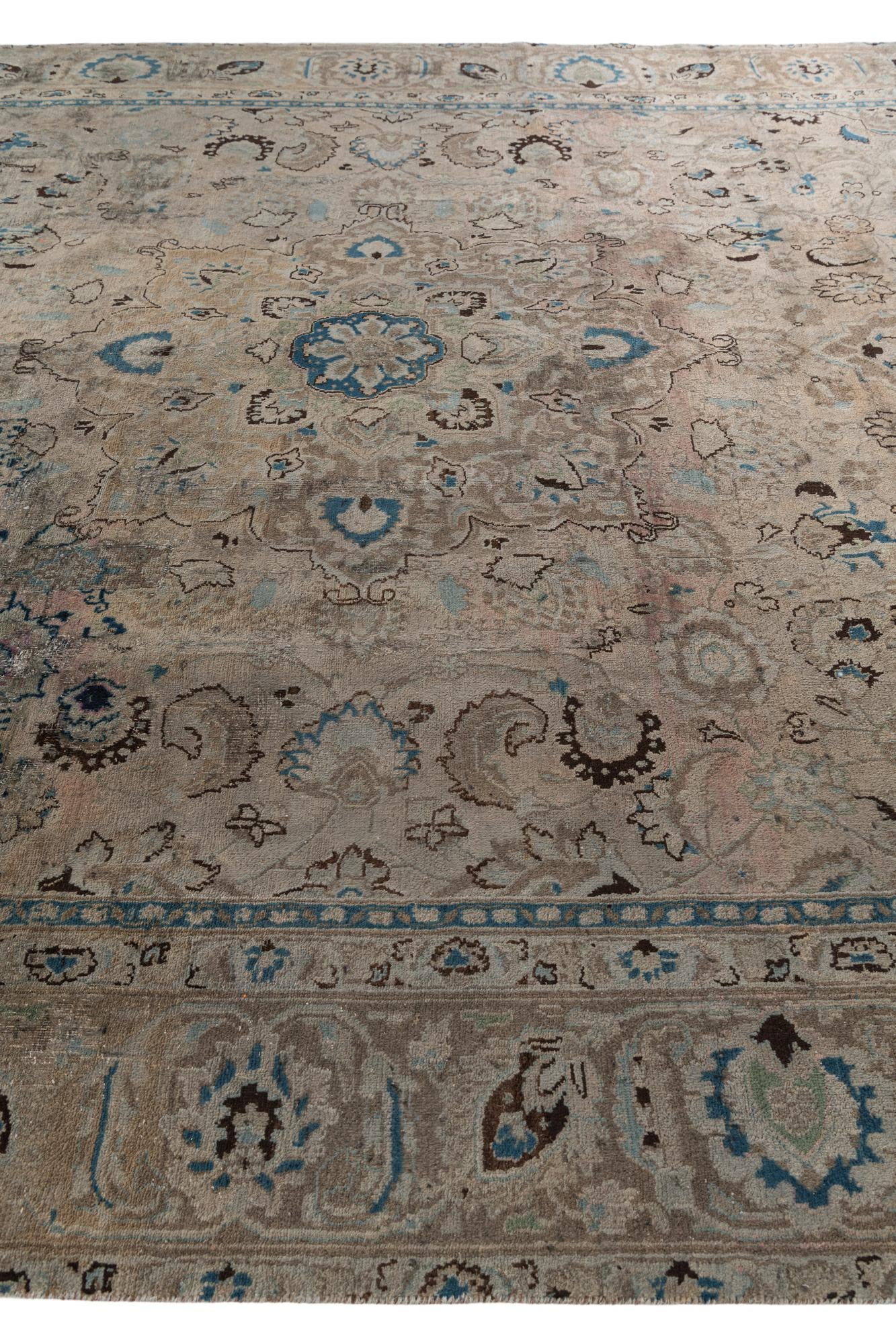 8' 5 x 13' Hand Knotted Ultra Vintage Persian Wool Rug