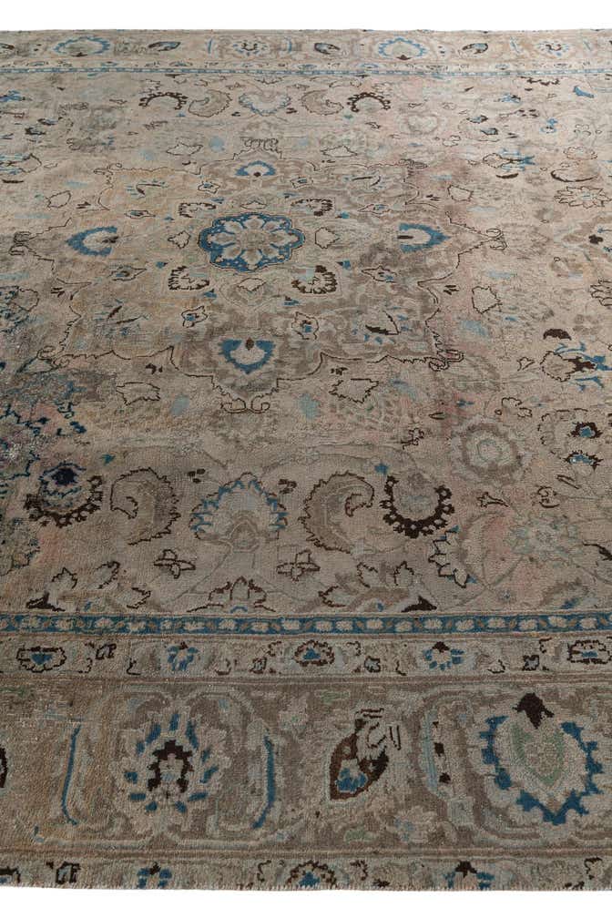 8' 5 x 13' Hand Knotted Ultra Vintage Persian Wool Rug