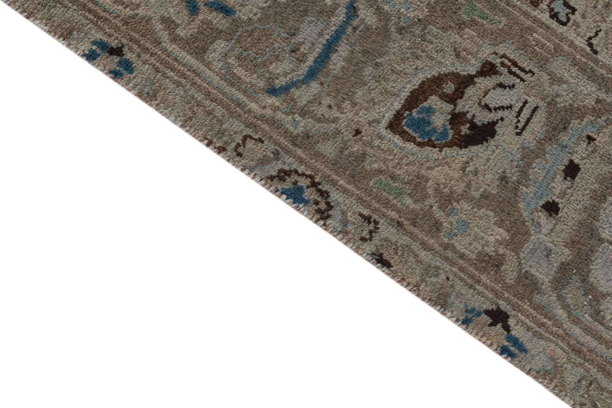 8' 5 x 13' Hand Knotted Ultra Vintage Persian Wool Rug