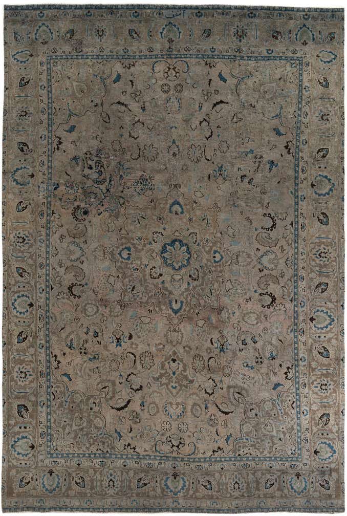 8' 5 x 13' Hand Knotted Ultra Vintage Persian Wool Rug