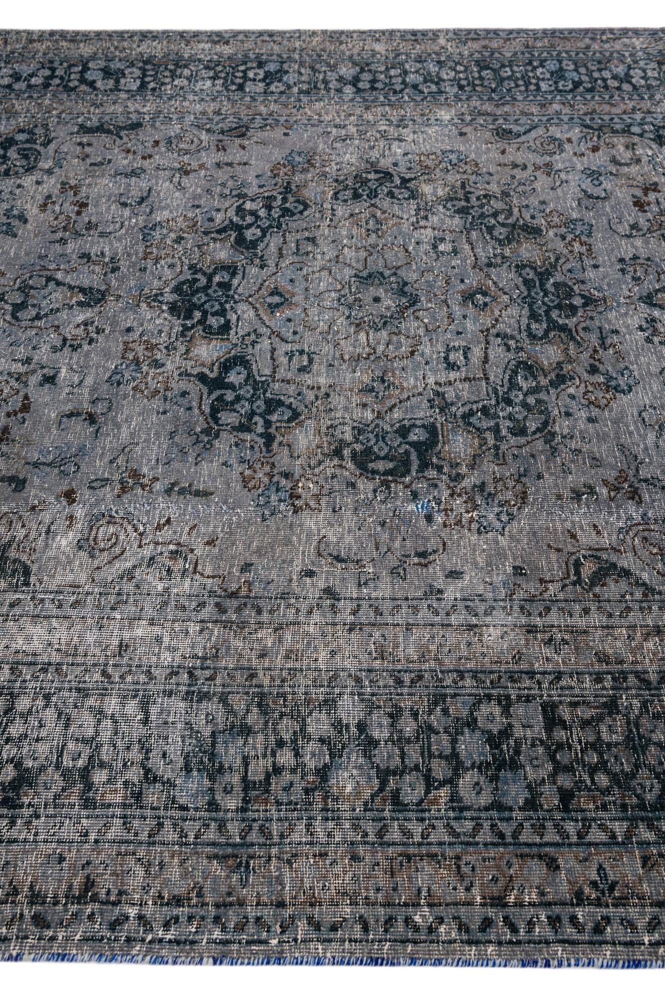 6' 8 x 9' 4 Hand Knotted Ultra Vintage Persian Wool Rug