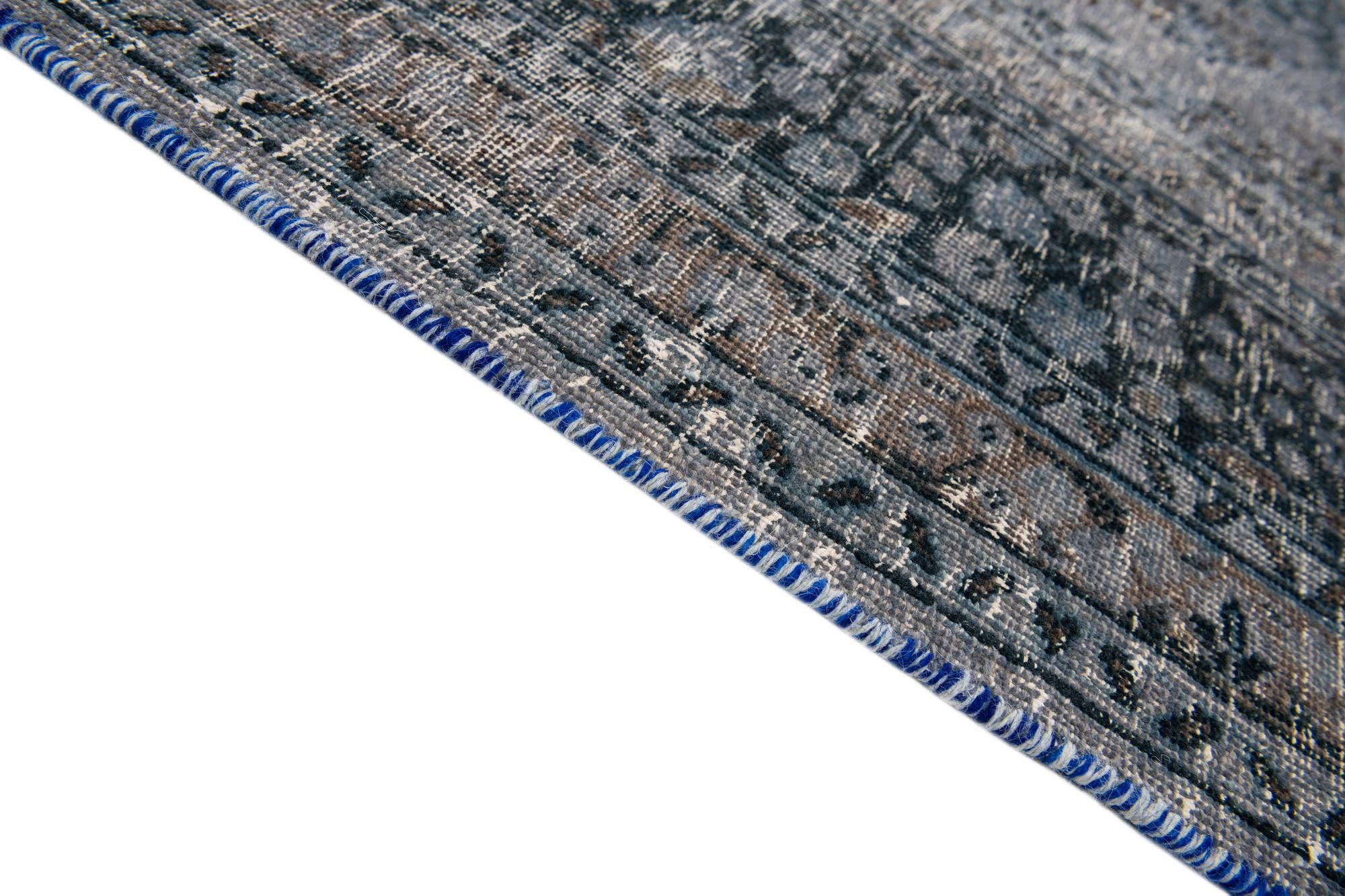 6' 8 x 9' 4 Hand Knotted Ultra Vintage Persian Wool Rug