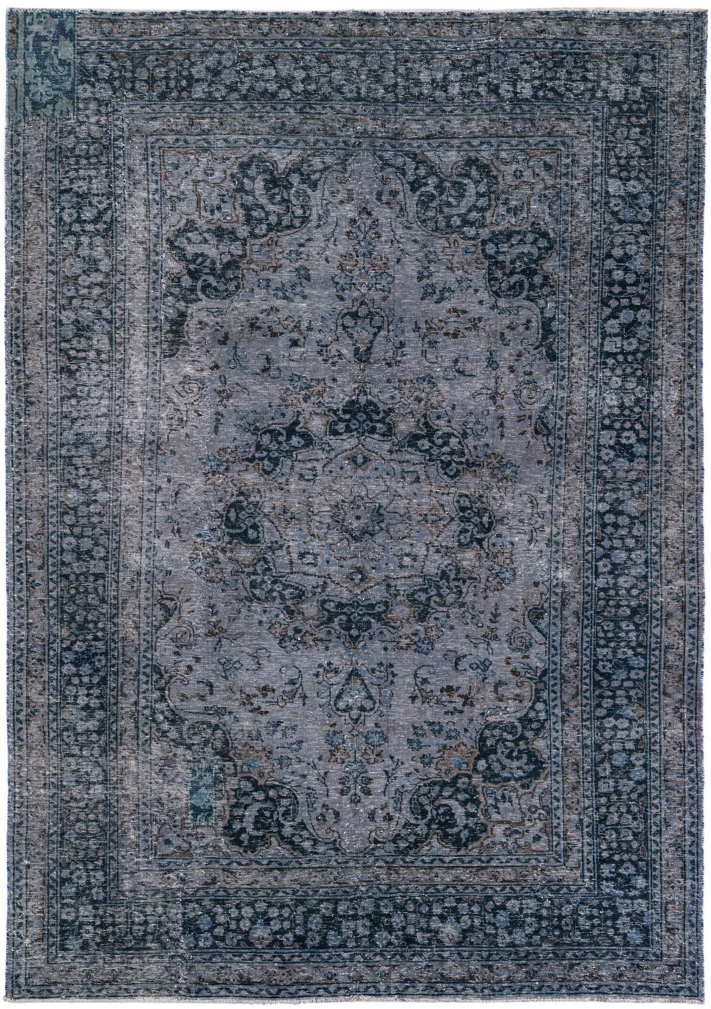 6' 8 x 9' 4 Hand Knotted Ultra Vintage Persian Wool Rug
