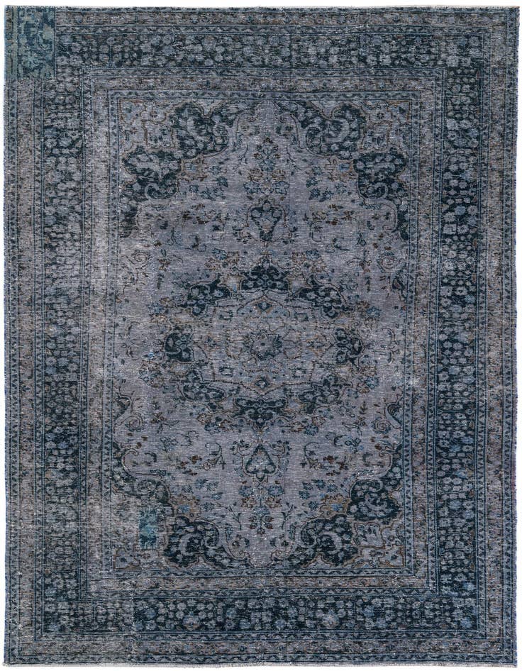 Detail image of 6' 8 x 9' 4 Hand Knotted Ultra Vintage Persian Wool Rug