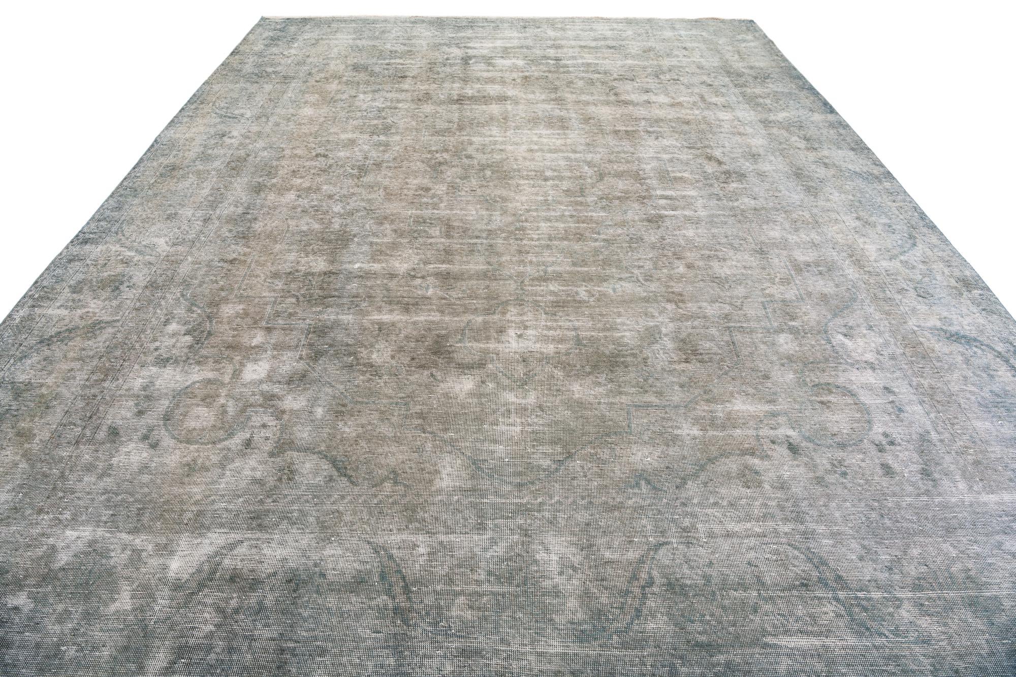 10' x 13' Hand Knotted Ultra Vintage Persian Wool Rug
