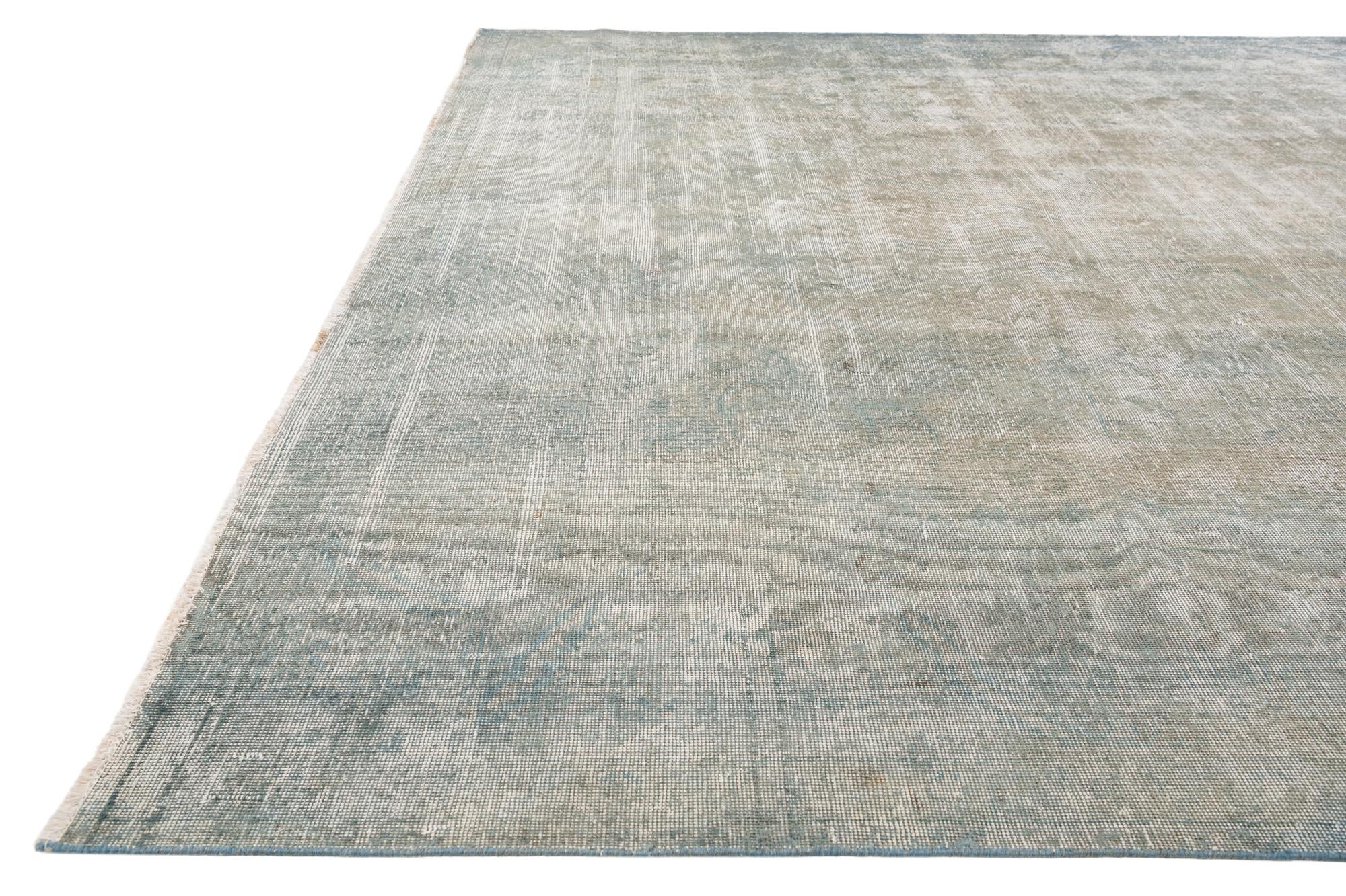 10' x 13' Hand Knotted Ultra Vintage Persian Wool Rug