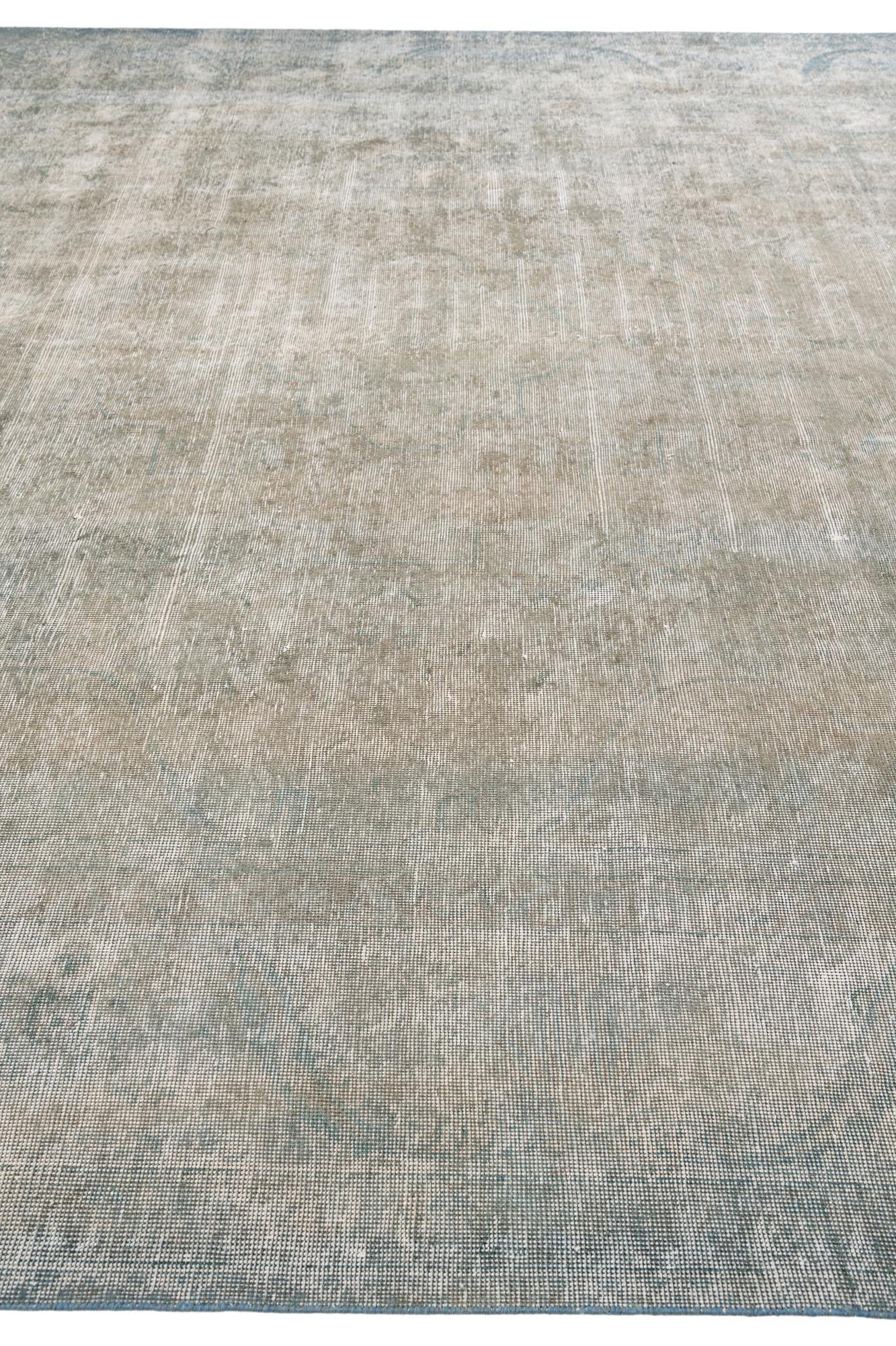 10' x 13' Hand Knotted Ultra Vintage Persian Wool Rug