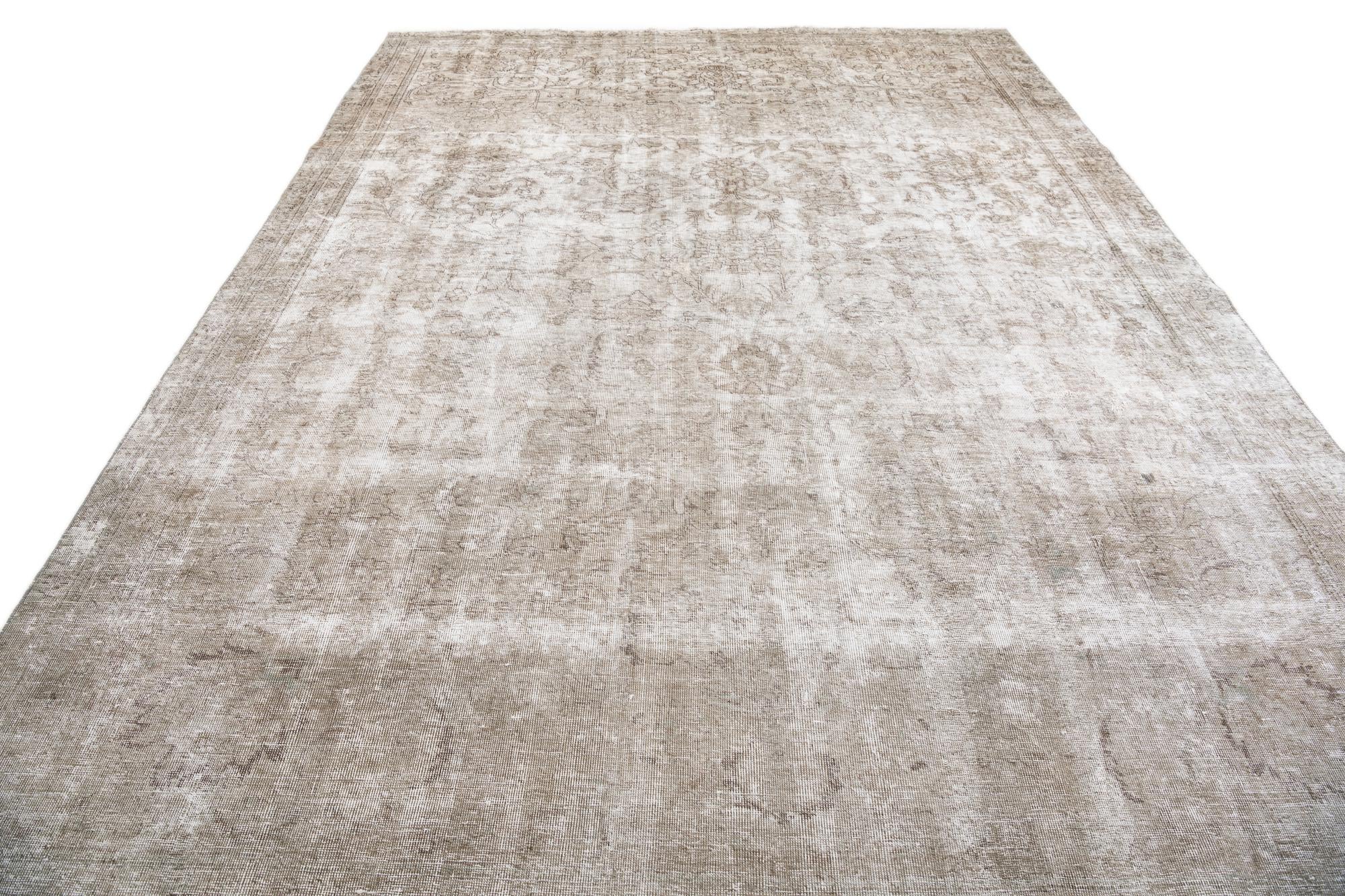 8' x 10' 7 Hand Knotted Ultra Vintage Persian Wool Rug