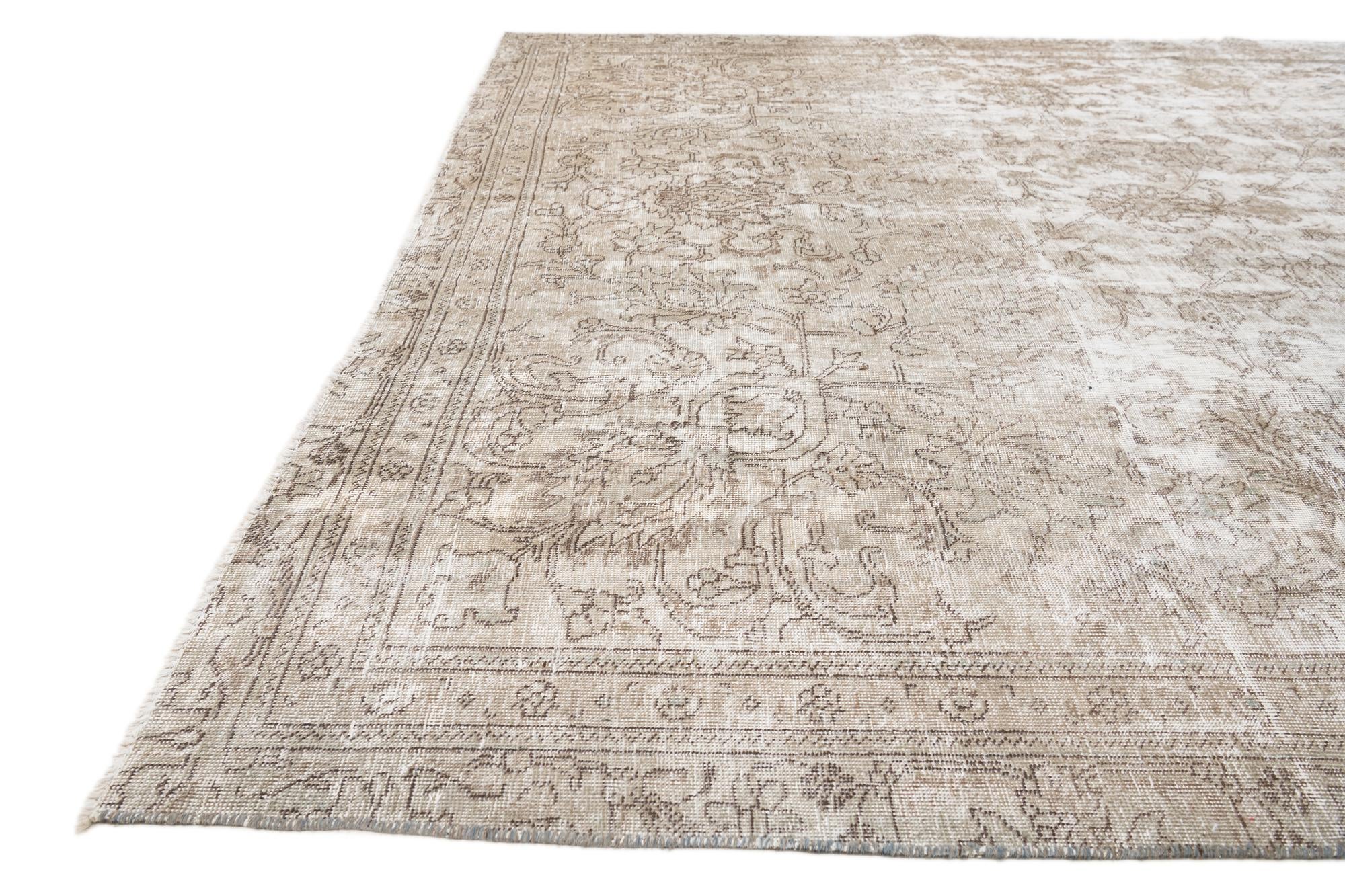 8' x 10' 7 Hand Knotted Ultra Vintage Persian Wool Rug