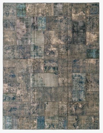 8' x 10' 4 Hand Knotted Ultra Vintage Persian Wool Rug