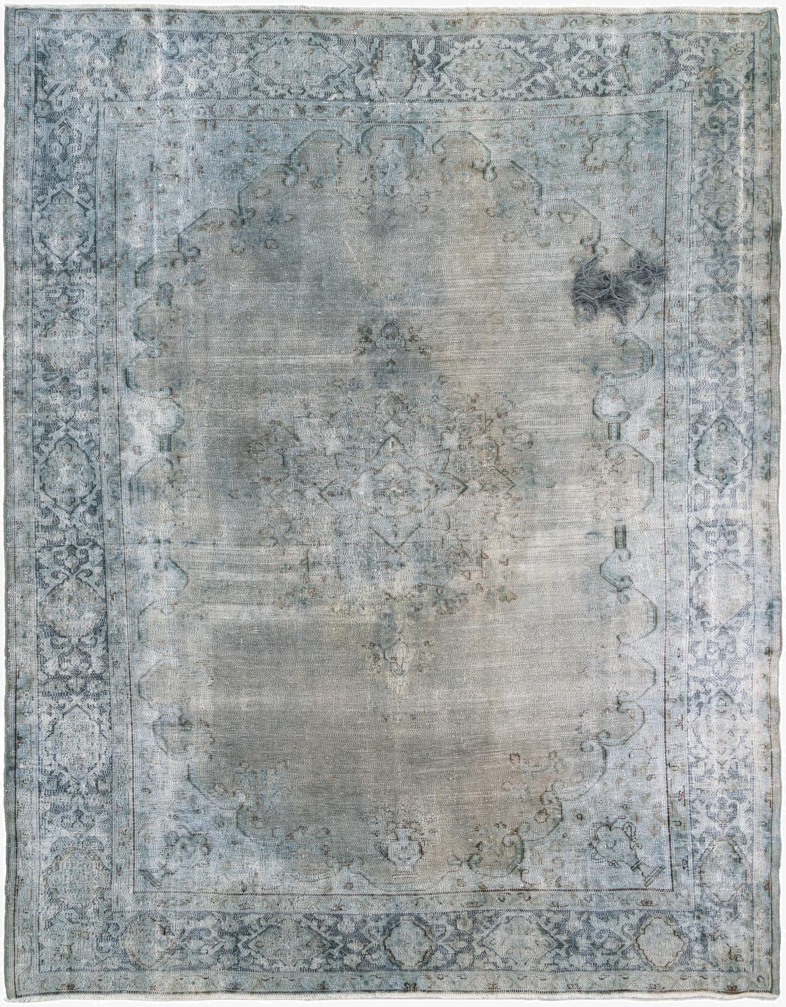 9' 3 x 11' 10  Hand Knotted Ultra Vintage Persian Wool Rug