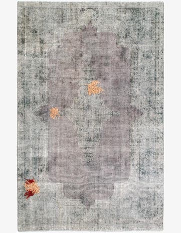 6' 1 x 9' 5 Hand Knotted Ultra Vintage Persian Wool Rug