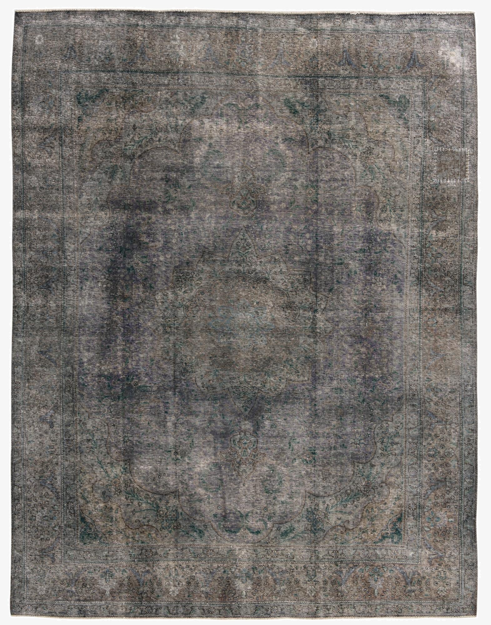 9' 9 x 12' 7  Hand Knotted Ultra Vintage Persian Wool Rug