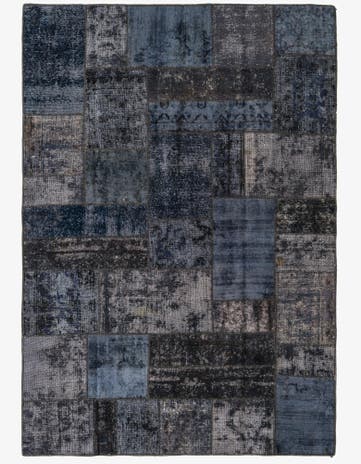 5' 8 x 8' Hand Knotted Ultra Vintage Persian Wool Rug