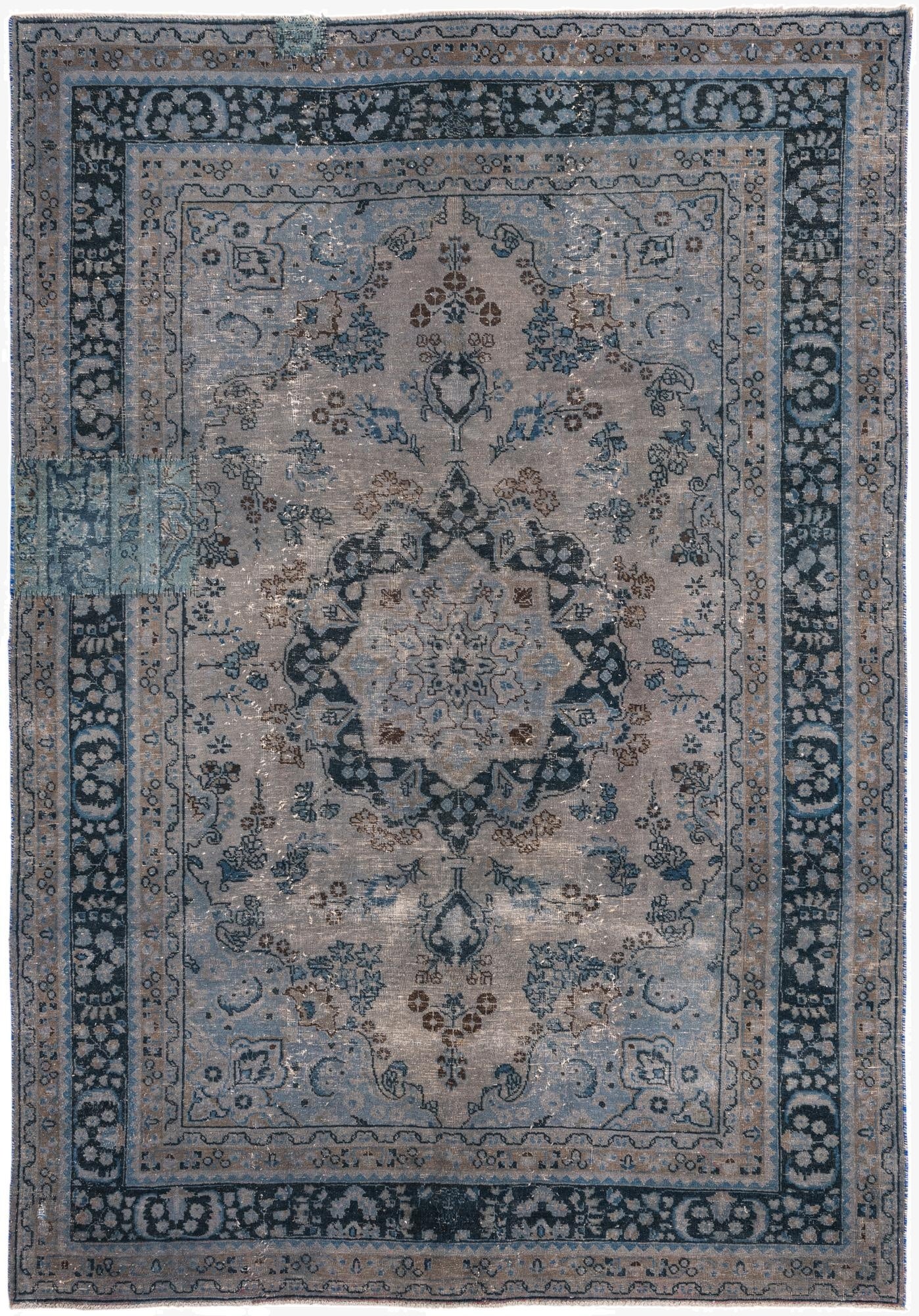 6' 4 x 9' 3  Hand Knotted Ultra Vintage Persian Wool Rug