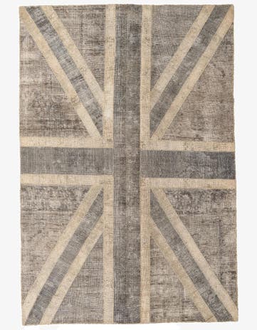 6' 8 x 9' 10 Hand Knotted Ultra Vintage Persian Wool Rug