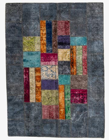 5' 9 x 8' Hand Knotted Ultra Vintage Persian Wool Rug