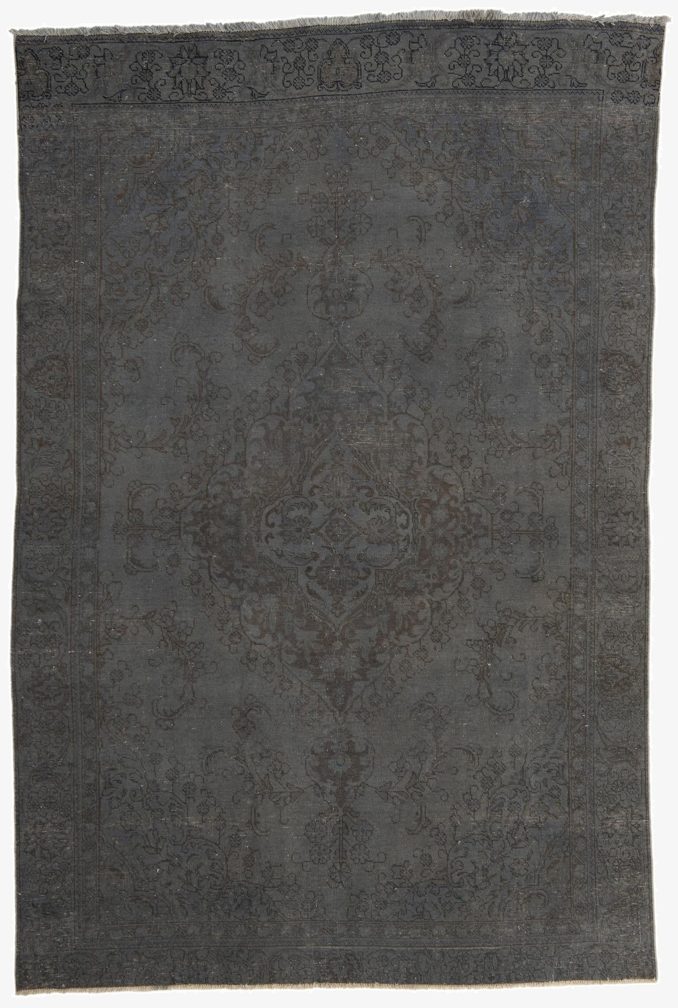 7' x 10' 6  Hand Knotted Ultra Vintage Persian Wool Rug