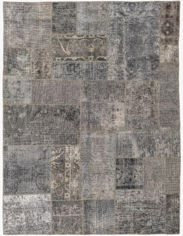 6' 8 x 7' 9 Hand Knotted Ultra Vintage Persian Wool Rug