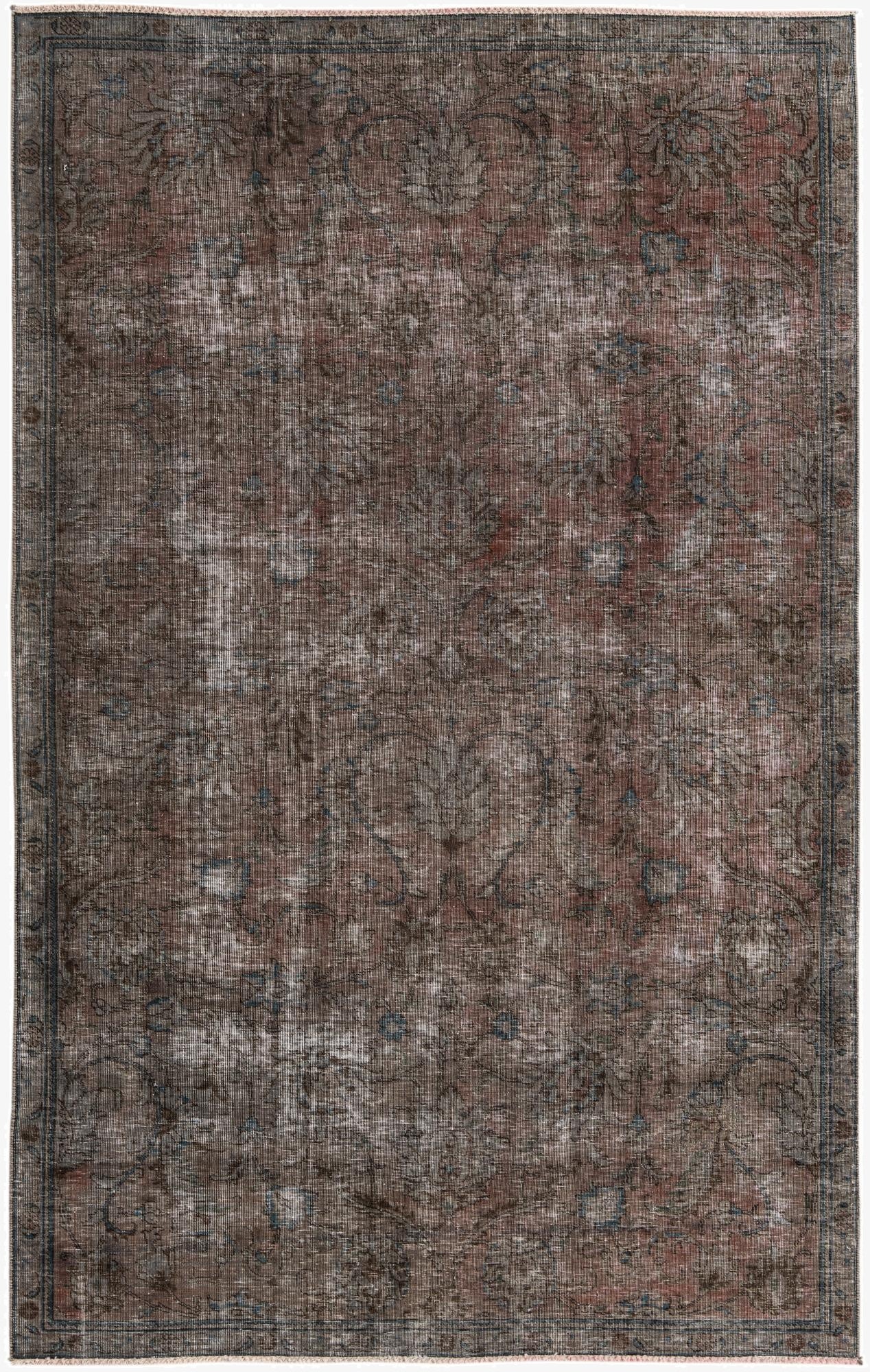 5' 7 x 8' 9  Hand Knotted Ultra Vintage Persian Wool Rug