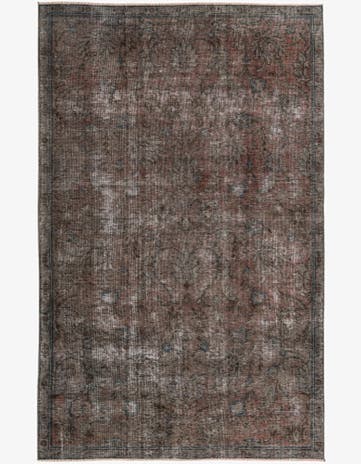 5' 7 x 8' 9 Hand Knotted Ultra Vintage Persian Wool Rug