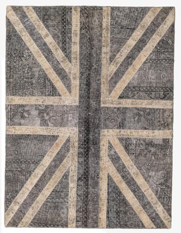 4' 10 x 6' 6 Hand Knotted Ultra Vintage Persian Wool Rug