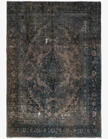 6' 8 x 9' 9 Hand Knotted Ultra Vintage Persian Wool Rug