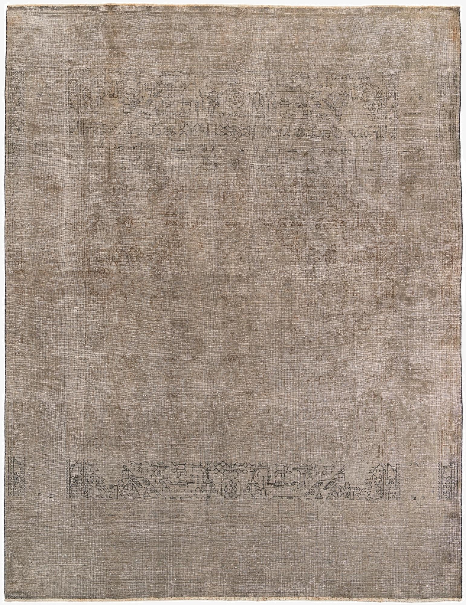 9' 7 x 12' 10  Hand Knotted Ultra Vintage Persian Wool Rug