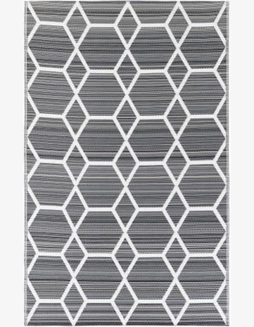 Gray Easy-Clean Vista Breeze Indoor / Outdoor Rug