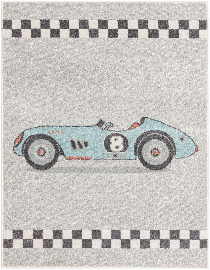 Detail image of 4' x 6' Racecar Whimsy Kids Rug