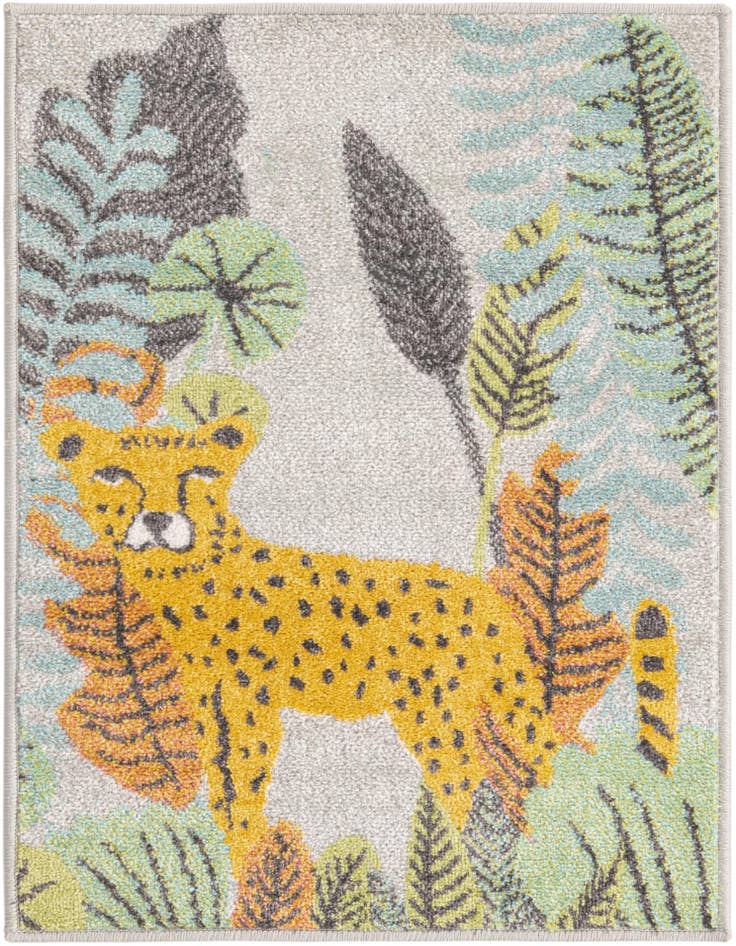 Detail image of 2' 2 x 3' Leopard Whimsy Kids Rug