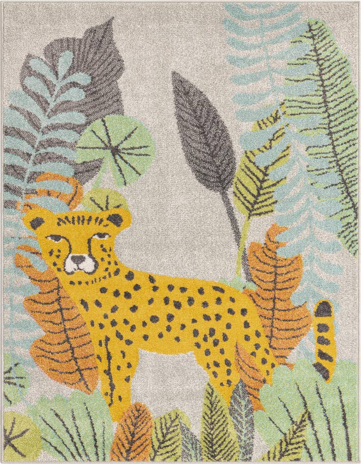 Detail image of 4' x 6' Leopard Whimsy Kids Rug