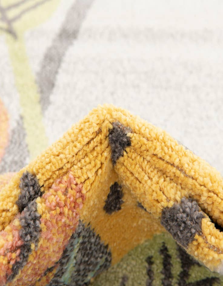 Detail image of 5' 3 x 8' Leopard Whimsy Kids Rug