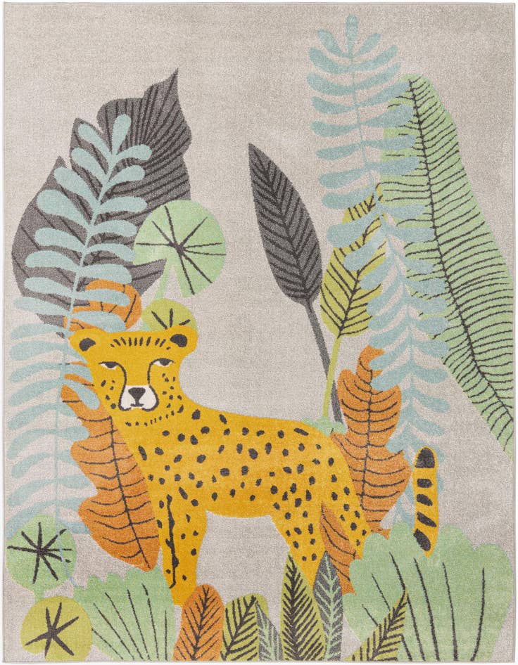 Detail image of 7' 10 x 10' Leopard Whimsy Kids Rug