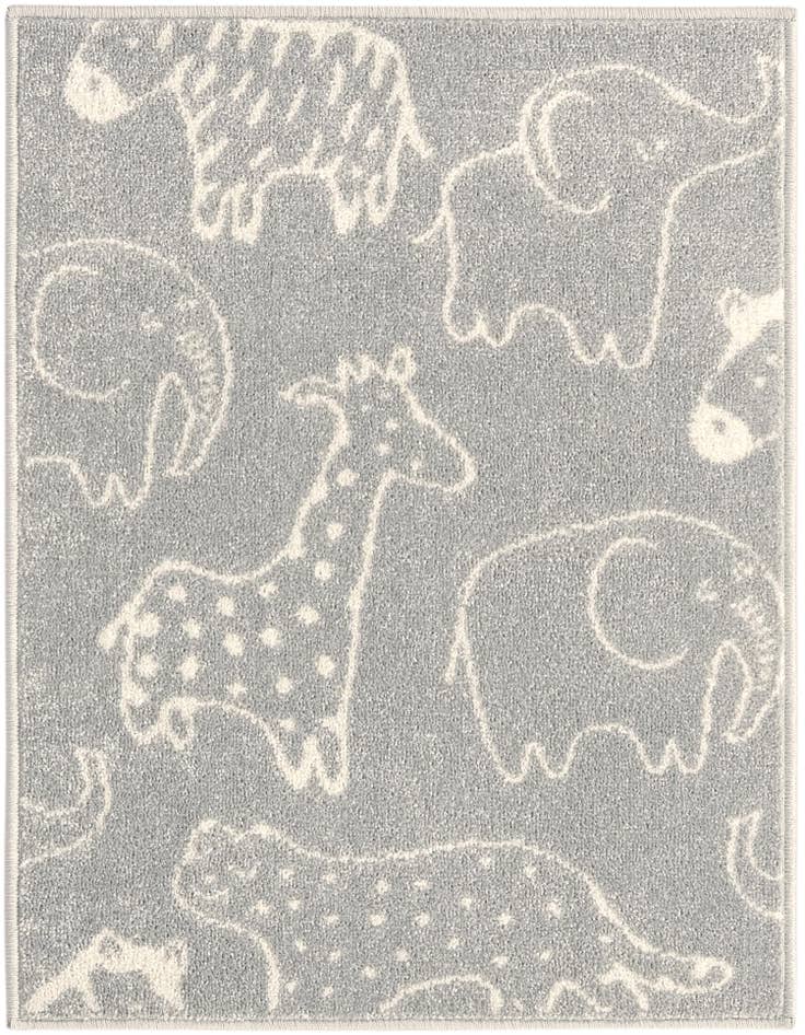Detail image of 2' 2 x 3' Animals Whimsy Kids Rug