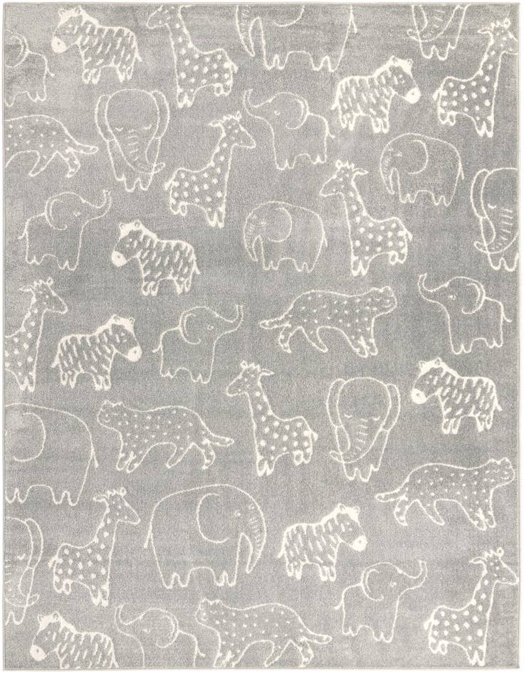 Detail image of 7' 10 x 10' Animals Whimsy Kids Rug