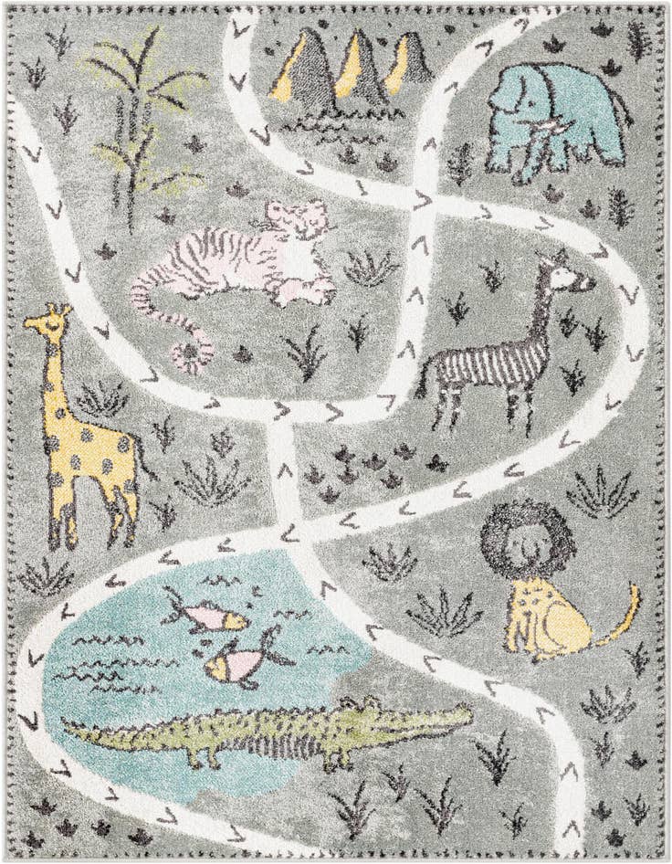 Detail image of 4' x 6' Animals Whimsy Kids Rug