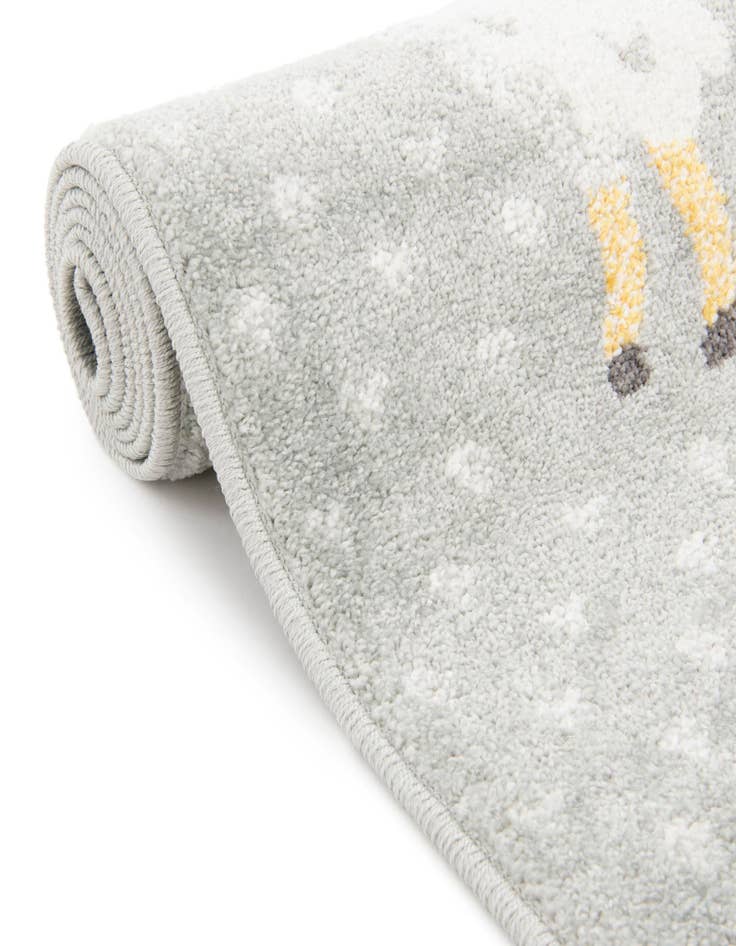 Detail image of 7' 10 x 10' Llama Whimsy Kids Rug