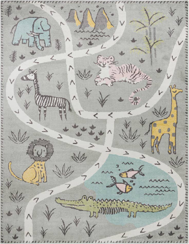 Detail image of 9' x 12' Animals Whimsy Kids Rug