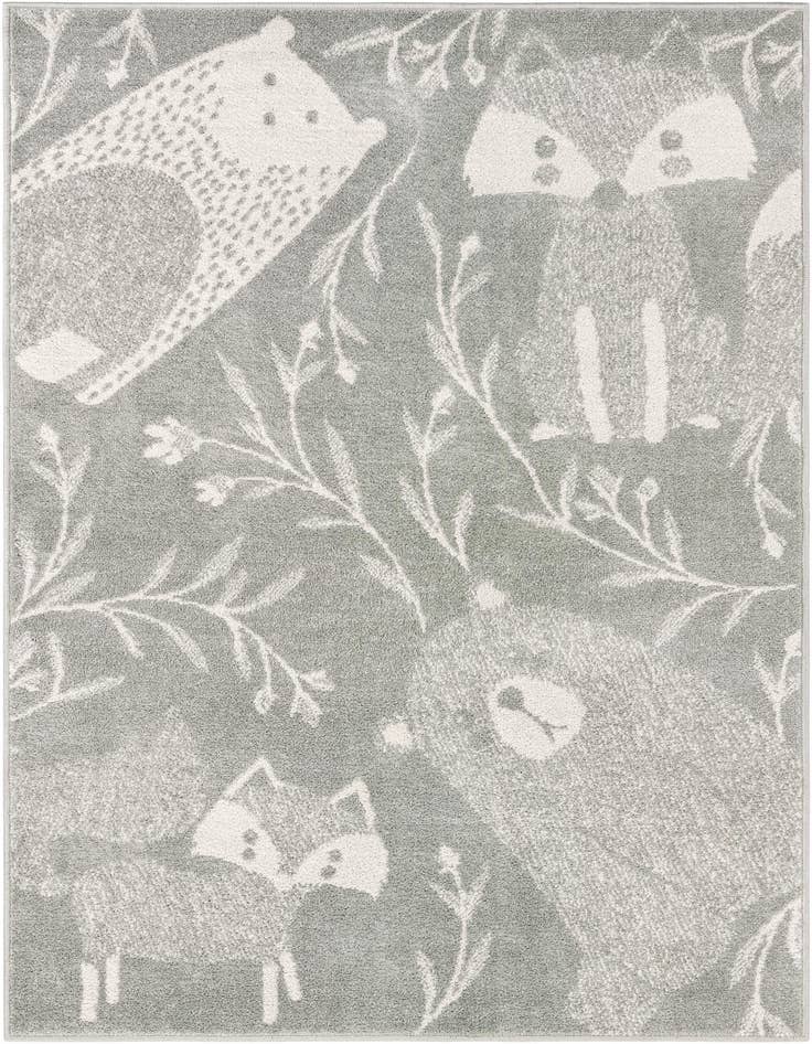 Detail image of 3' 11 x 5' 11 Animals Whimsy Kids Rug