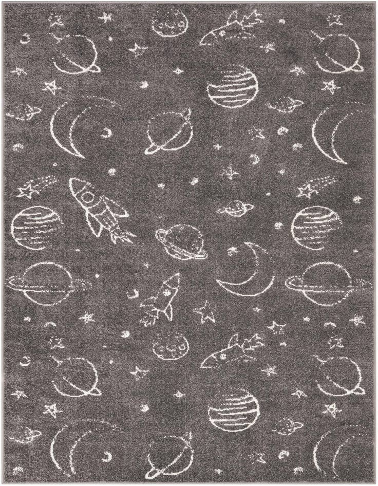 Detail image of 5' 3 x 8' Planets Whimsy Kids Rug