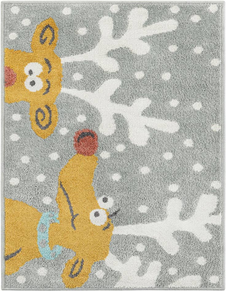 Detail image of 2' 2 x 3' 1 Reindeer Whimsy Kids Rug