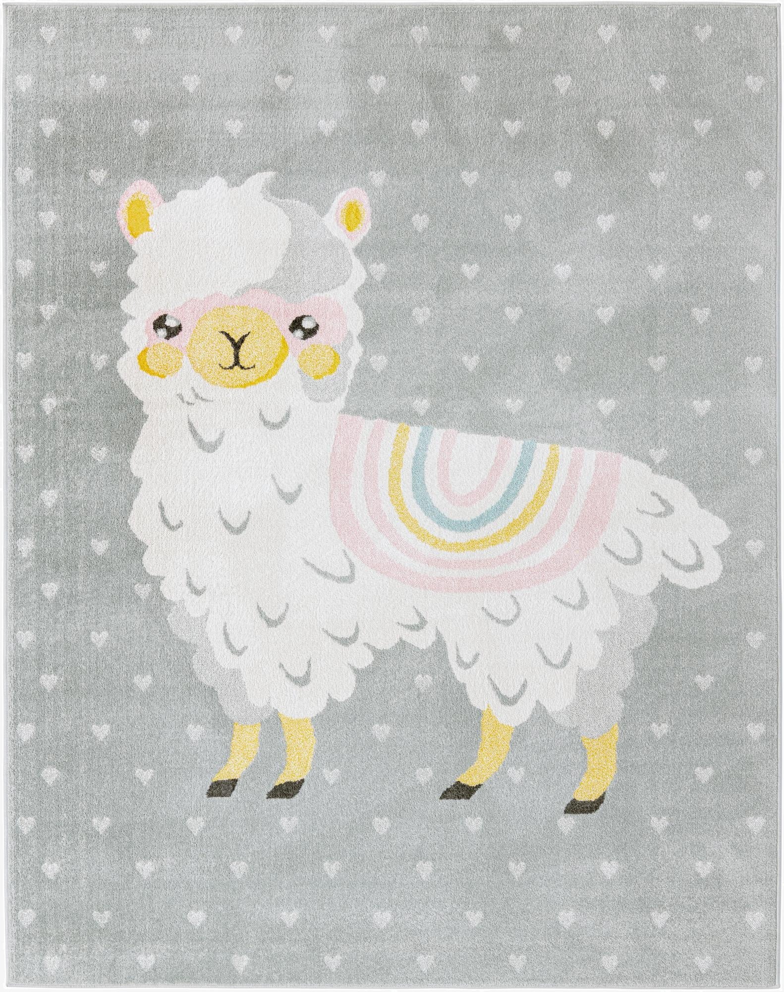 7' 10 x 10' Llama Whimsy Kids Rug