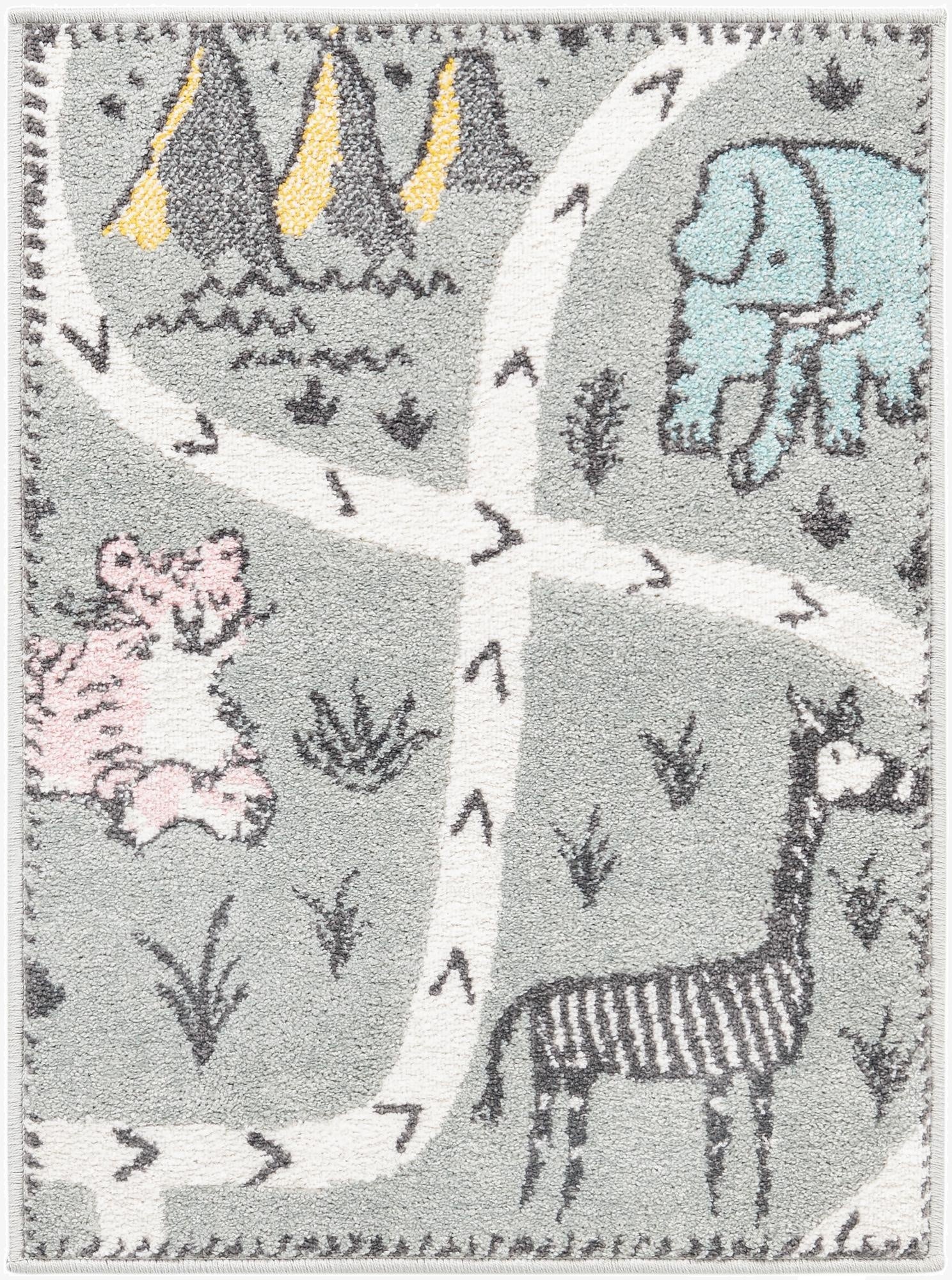 2' 2 x 3' Animals Whimsy Kids Rug