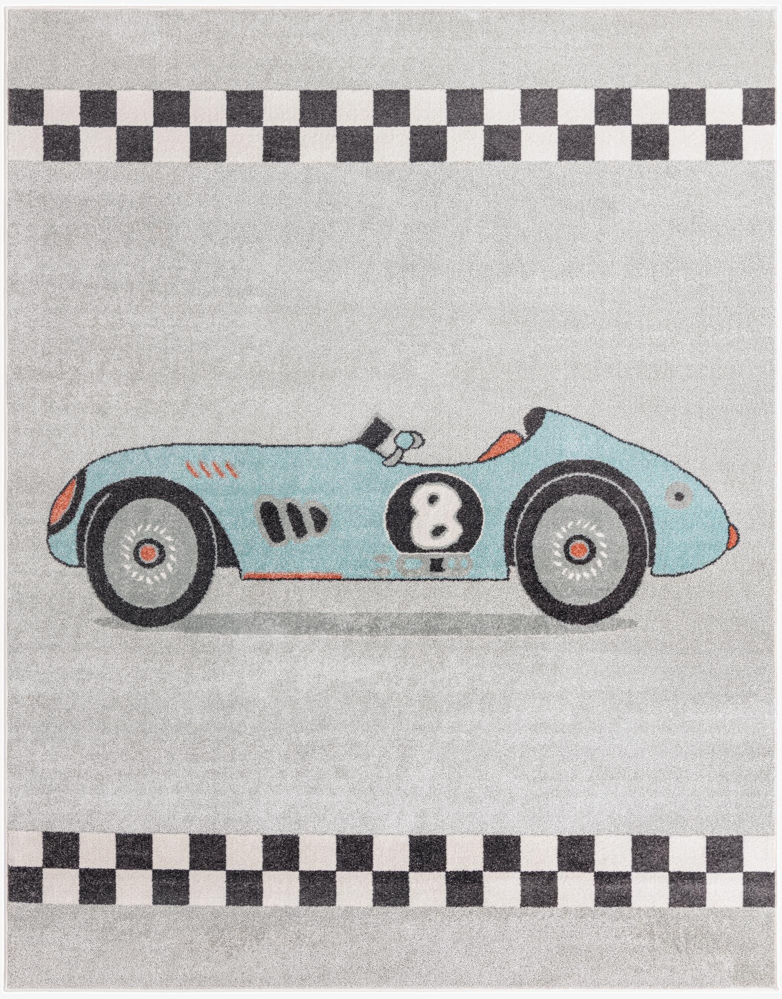 7' 10 x 10' Racecar Whimsy Kids Rug