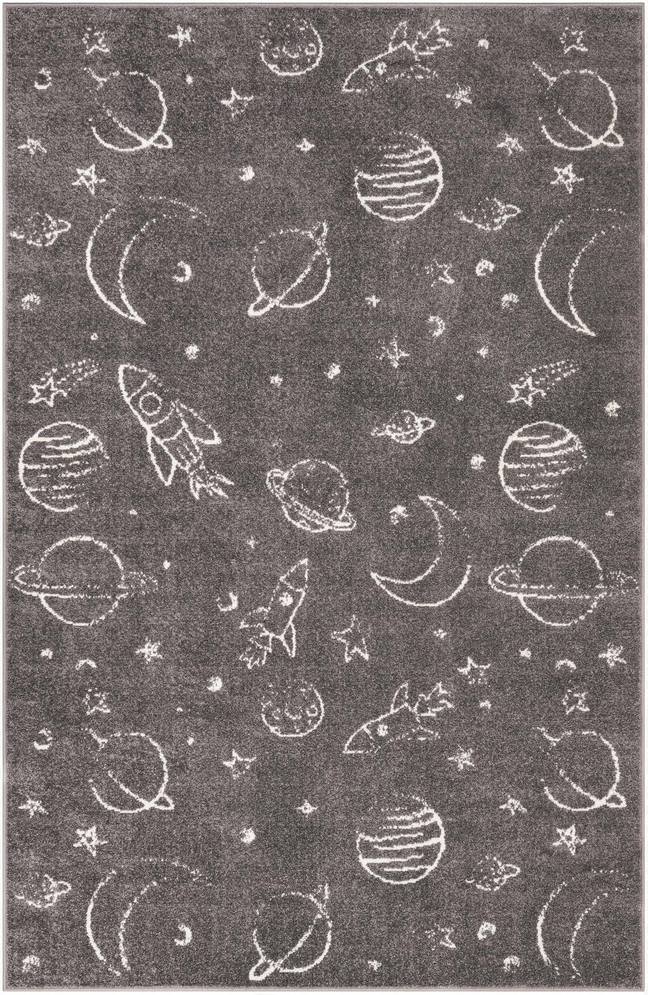 5' 3 x 8' Planets Whimsy Kids Rug